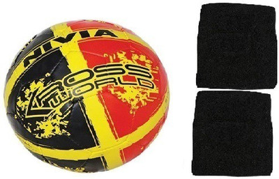 

Nivia Combo of two - one 'kross world' football (Size-5) and one Pair of wrist band (Color on availability)- Football Kit