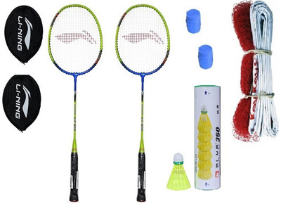 

Li-Ning 810 Badminton Kit ( 2 Rackets, 6 Plastic Shuttle Cock, 1 Nylon Badminton Net and 2 Grip ) Badminton Kit