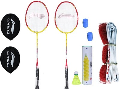 

Li-Ning 807 Badminton Kit ( 2 Rackets, 6 Plastic Shuttle Cock, 1 Nylon Badminton Net and 2 Grip ) Badminton Kit