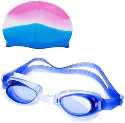 

Monika Sports combo of swim cap , goggles Swimming Kit