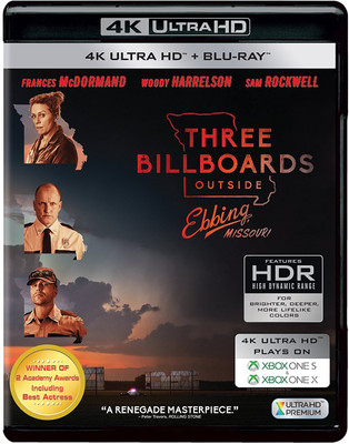 Three Billoards outside Ebbing, Missouri (4K UHD HD + Blu-ray) (2-Disc Set)(4K(UHD) Blu-ray English)