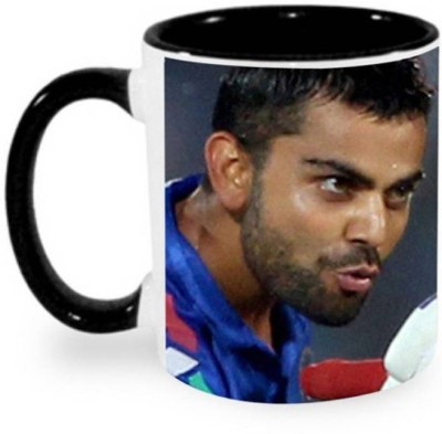 MUGKIN S08 Virat Kohli Indian Cricket player Ceramic Coffee Mug(350 ml)