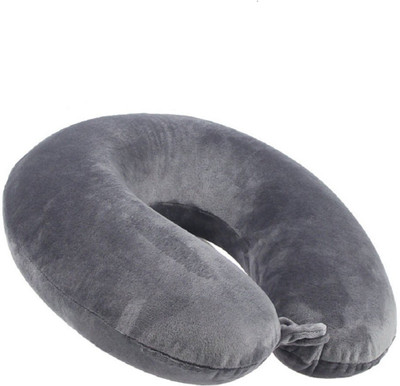

Royalkart Premium Quality Memory Foam Neck Roll Extreme Comfort with Plush Velvet Cover - Provides Relief and Support for Travel, Home, Neck Pain (Portable) Neck Pillow(Grey)