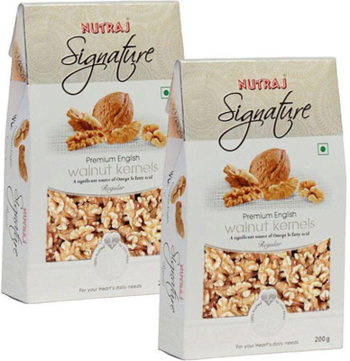 

Nutraj Signature Regular Premium English Walnut Kernels (Pack of 2)(400 g, Pouch)