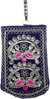 

Unique Fashion Ethnic Purple /pink Velvet Embroidered Raw Silk Saree Clutch / Mobile Pouch with Waist Clip for Women Mobile Pouch(Purple, Pink), Pink;purple