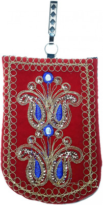 

Unique Fashion Ethnic Red / blue Velvet Embroidered Raw Silk Saree Clutch / Mobile Pouch with Waist Clip for Women Mobile Pouch(Red, Blue), Blue;red