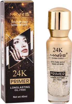 

Mars Long Lasting Makeup Base 24 K Gold Primer - 40 ml(Transparent)