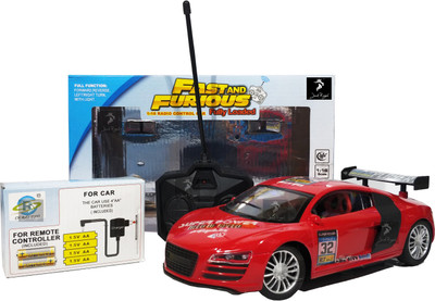 

Jack Royal 1:16 Fast & Furious (RED AUDI) Radio Control Car With 4AA Batteries for Car(Red)