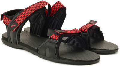 

Puma Men Asphalt-Puma Black-High Risk Red Sports Sandals