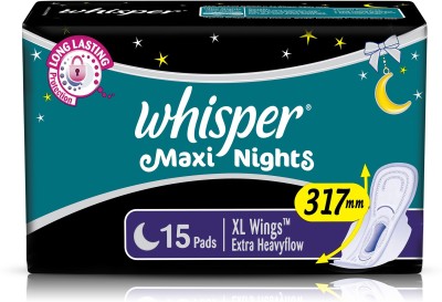 Whisper Maxi Nights XL Wings Sanitary Pad(Pack of 15)