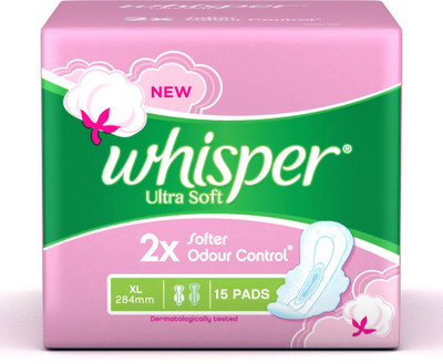 

Whisper Ultra Soft Soft Sanitary Pad(Pack of 15)