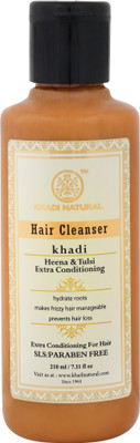 

Khadi Natural Henaa Tulsi Ext Conditioning Shampoo SLS & PARABEN FREE(210 ml)
