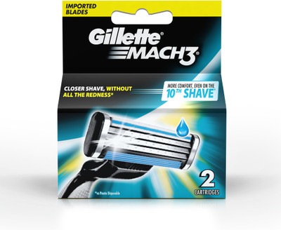 Gillette Mach 3 Cartridges  (Pack of 2)