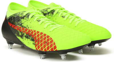 

Puma FUTURE 18.4 SG Football Shoes For Men(Green, Red, Fizzy yellow-red blast-puma black