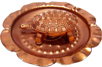 

Vastu arcade Vstu Metal Tortoise In Plate Decorative Showpiece - 7 cm(Iron, Copper)