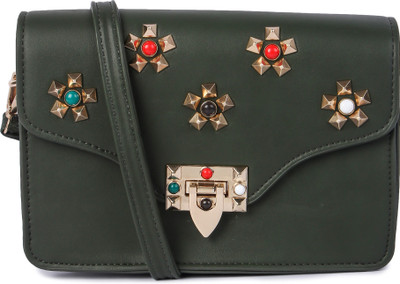 

Machli Girls Khaki PU Sling Bag