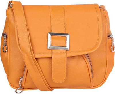 GulshanCollection Women Casual Orange PU Sling Bag