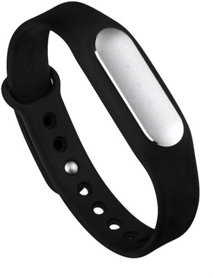 

Electrucious Sweatproof Smart Fitness WristBand Bluetooth With Heart Rate Sensor/Pedometer and Sleep Monitoring Functions(Black Strap, Size : Free size)
