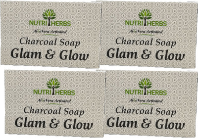 

Nutriherbs Activated Charcoal Soap with Alovera(300 g, Pack of 4)