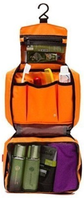 

Epyz Womens Ladies toiletry storage bag hanging folding cosmetic organizer large capability pouch Travel Toiletry Kit(Orange)