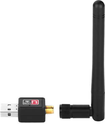 

Electrucious 300MBPS Mini Wifi USB Wireless LAN Adapter Card 802.11b / g / n Wi-Fi Dongle Antenna ( With Antena) USB Adapter(Black)