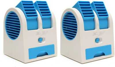 

Elegant Shopping Mini USB Fragrance Air Conditioner Cooling Fan Cooling Portable Desktop Dual Bladeless Air Cooler - Assorted Color ERT-06 USB Fan(Blue)