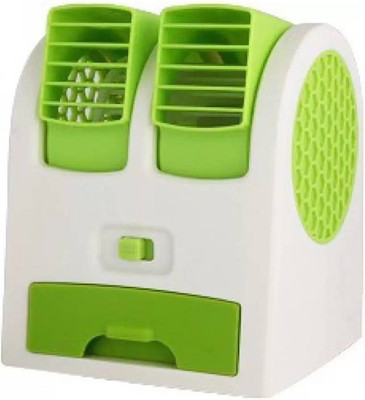 

Elegant Shopping Mini USB Fragrance Air Conditioner Cooling Fan Cooling Portable Desktop Dual Bladeless Air Cooler - Assorted Color EMF-01 USB Fan(Green)