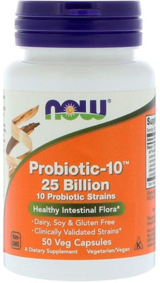 

Now Foods Probiotic-10 25 Billion - 50 Veg Capsules(50 No)