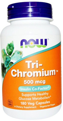 

Now Foods Tri-Chromium 500 mcg. 180 Vegetarian Capsules(180 No)