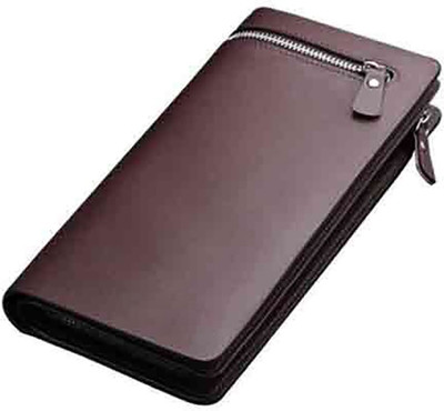 

ShopyBucket Women Casual Brown Artificial Leather Money Clip(11 Card Slots)