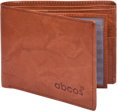 

abcos Men Tan Genuine Leather Wallet(5 Card Slots)