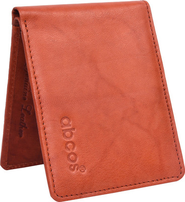 

abcos Men Tan Genuine Leather Wallet(6 Card Slots)