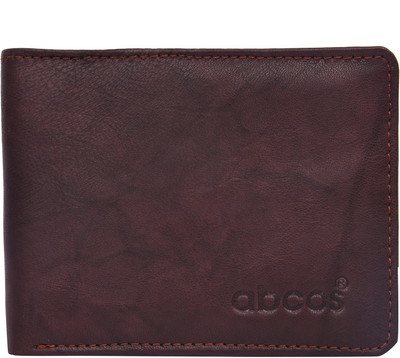 

abcos Men Brown Genuine Leather Wallet(6 Card Slots)
