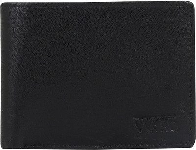 

WAAO Men Black Artificial Leather Wallet(5 Card Slots)