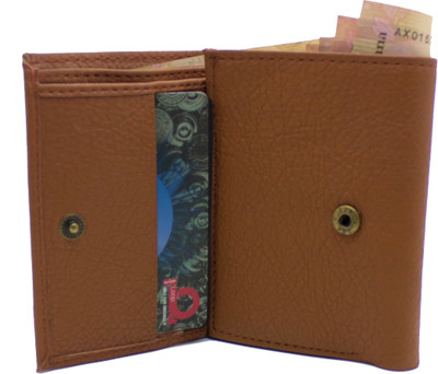 

NIetz Women Casual Tan Genuine Leather Wallet(4 Card Slots), Brown