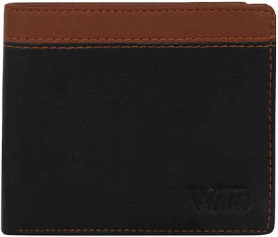 

WAAO Men Black Artificial Leather Wallet(5 Card Slots)