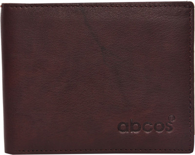 

abcos Men Brown Genuine Leather Wallet(6 Card Slots)