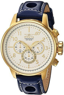 

Invicta Beige5001 Invicta Men's 'S1 Rally' Quartz Stainless Steel and Leather Casual Watch, Color:Blue (Model: 24086) Watch - For Men