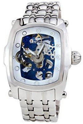 

Invicta Silver 3870 Invicta Mens Lupah Collection Mechanical Skeleton Dial Bracelet Watch w/ 2 Leather Straps 1092 Watch - For Men