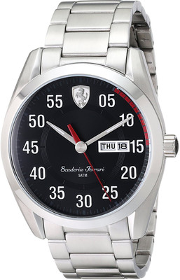 

Ferrari black7563 Ferrari Men's 0830180 D 50 Analog Display Quartz Silver Watch Watch - For Men