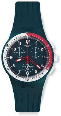 

Swatch Blue2739 Swatch SUSN405 El Comandante Blue Chronograph Date Silicone Unisex Watch New Watch - For Men