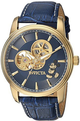 

Invicta blue4920 Invicta Men's 'Disney Limited Edition' Automatic Stainless Steel and Leather Casual Watch, Color:Blue (Model: 24501) Watch - For Men