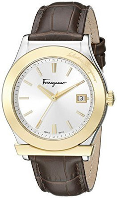 

Salvatore Ferragamo Silver3708 Salvatore Ferragamo Men's FF3920015 Ferragamo 1898 Stainless Steel and Gold Ion-Plated Watch with Brown Leather Band Watch - For Men