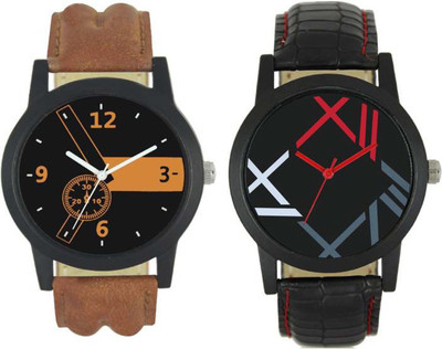 

MUSKET watches combo of 2 Boss129 Leather Strap Watch - For Boys