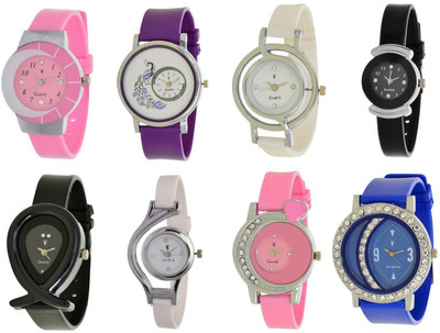 

On Time Octus Combo Of 8 Designer Analog Watch For Womens And Girls-OTS007 Watch - For Women
