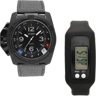 

FLUID FMFFL-152-BK-BK With Digital Band Watch - For Men