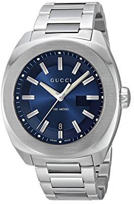 

GUCCI blue9405 Gucci Swiss Quartz Stainless Steel Dress Silver-Toned Men's Watch(Model: YA142205) Watch - For Men