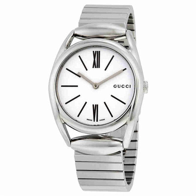 

GUCCI White9819 Gucci Horsebit Stainless Steel Ladies Watch YA140405 Watch - For Women