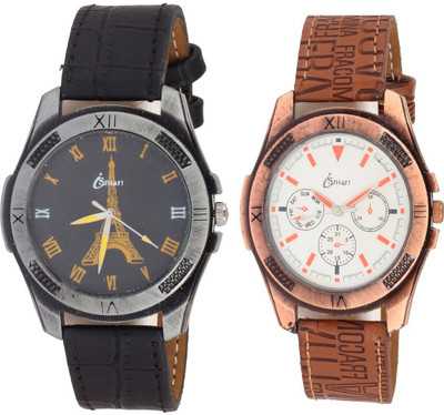 

Ismart Leather 3 number and 4 number watches combo for men Watch - For Girls