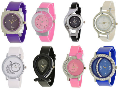 

On Time Octus Combo Of 8 Designer Analog Watch For Womens And Girls-OTS010 Watch - For Women